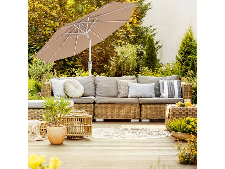 Sonnenschirm Gestell interpara Sonnenschirm (3x3m / quadratisch),