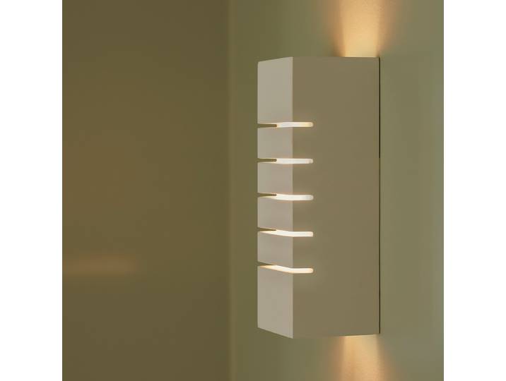 Applique murale Lancio Square 8 x 22 x 8cm Blanc Matériau : Pierre Type de pierre : Gypse G9