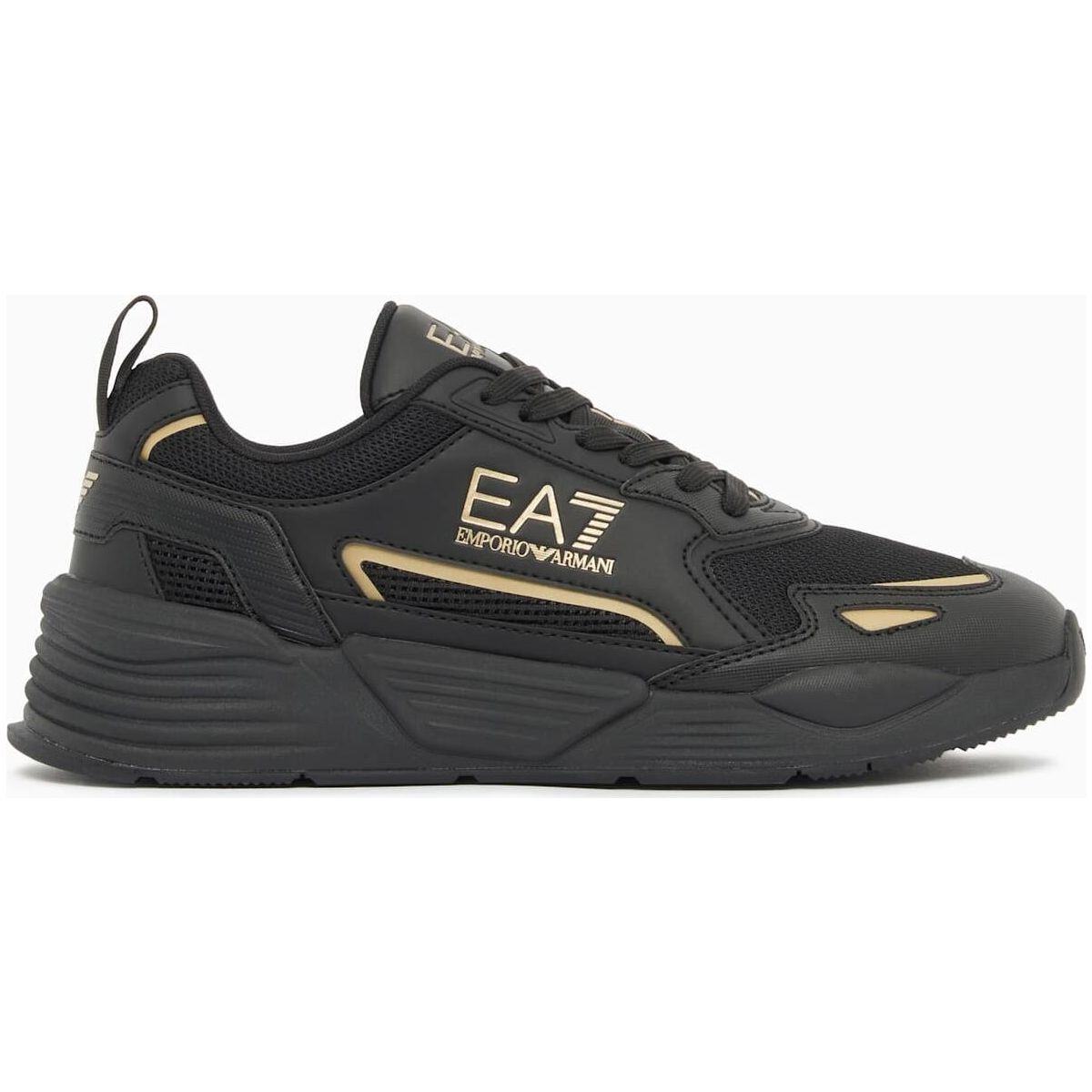 EA7 Sneaker ACE Runner NEW triple black+gold (MZ177) 13 7X000308 AF18447-MZ177-13