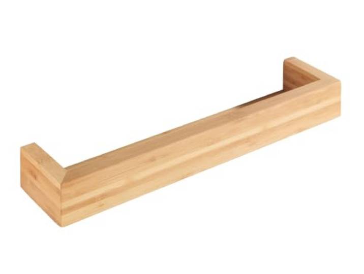 WENKO Étagère Murale Bambusa\, Bandeau d'images de qualité\, en Bambou\, matériel de Fixation\, Support de Rangement pour ustensiles de Salle de Bain\, Accessoire de Salle de Bain\, 40x9x5cm\, Fini Nature