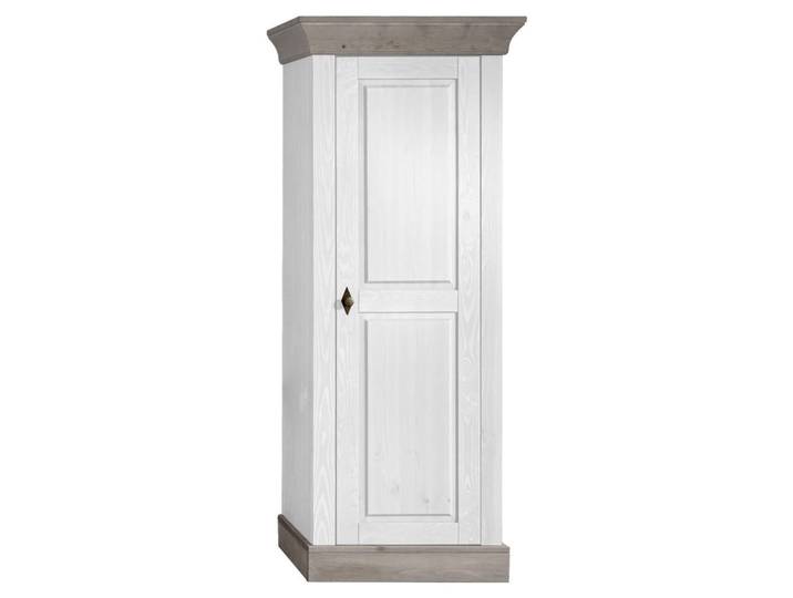 Boxxx Schrank, Grau, Weiß, Holz, Kiefer, massiv, 3 Fächer, 65x163x45 cm, Beimöbel erhältlich, Holzmöbel, Holzschränke, Kleiderschränke Holz