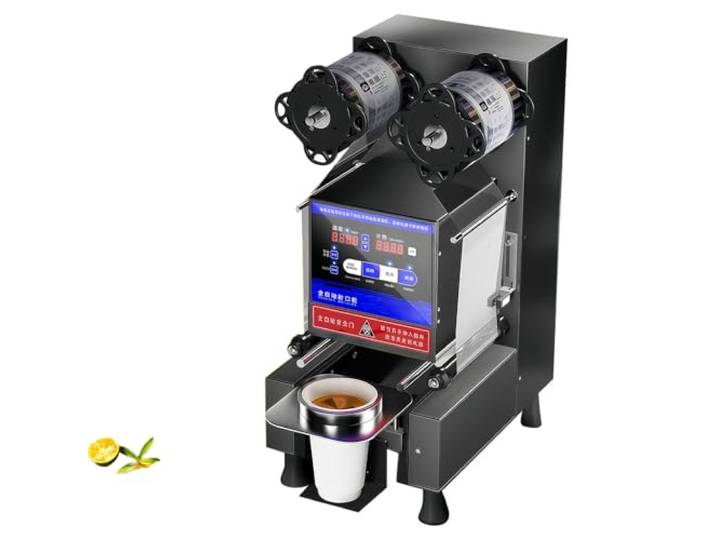 Glowdora Milchtee-Versiegelungsmaschine Automatisch Cup Sealer, 600-800 Versiegelungen Pro Stunde, Für Pp/Pe/Pc Becher Ø90-95mm, Bis 20cm Höhe, Boba-Maschine Für Gastro/Catering