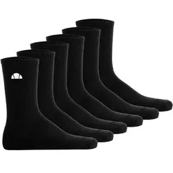 ELLESSE ellesse Unisex Socken, 6er Pack - ALACRE, Crew Socken, Logo, einfarbig, Größe 37-42,5 in Schwarz Schwarz
