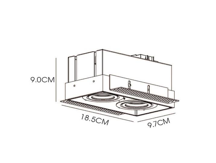 Lucide Einbaustrahler Trimless, zweiflammig, weiß dimmbar, weiß / opal, für Wohn- / Esszimmer, Aluminium, Downlight