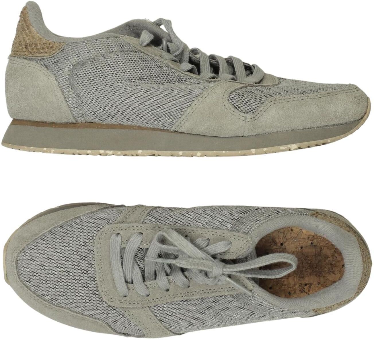 Woden Damen Sneaker, Grau, Gr. EU 37, kein / Etikett - Second Hand