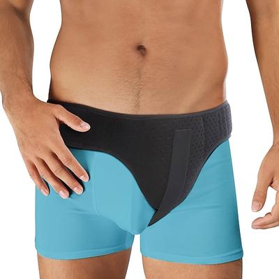 Herniengürtel für Männer, Leistenbruch-Unterstützung, Leisten- oder Unterbauchhernien-Bandage, Herniengürtel für Frauen oder Männer, Leistenbruch-Stützgürtel mit Druckpolster, passt in die linke oder