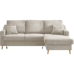 Ecksofa Valentina Cord ca. 228x150 cm Beige
