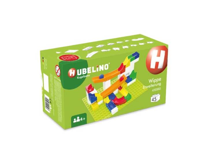Hubelino 420503 Wip Uitbreiding voor Knikkerbaan, Compatibel met gangbare bouwstenen