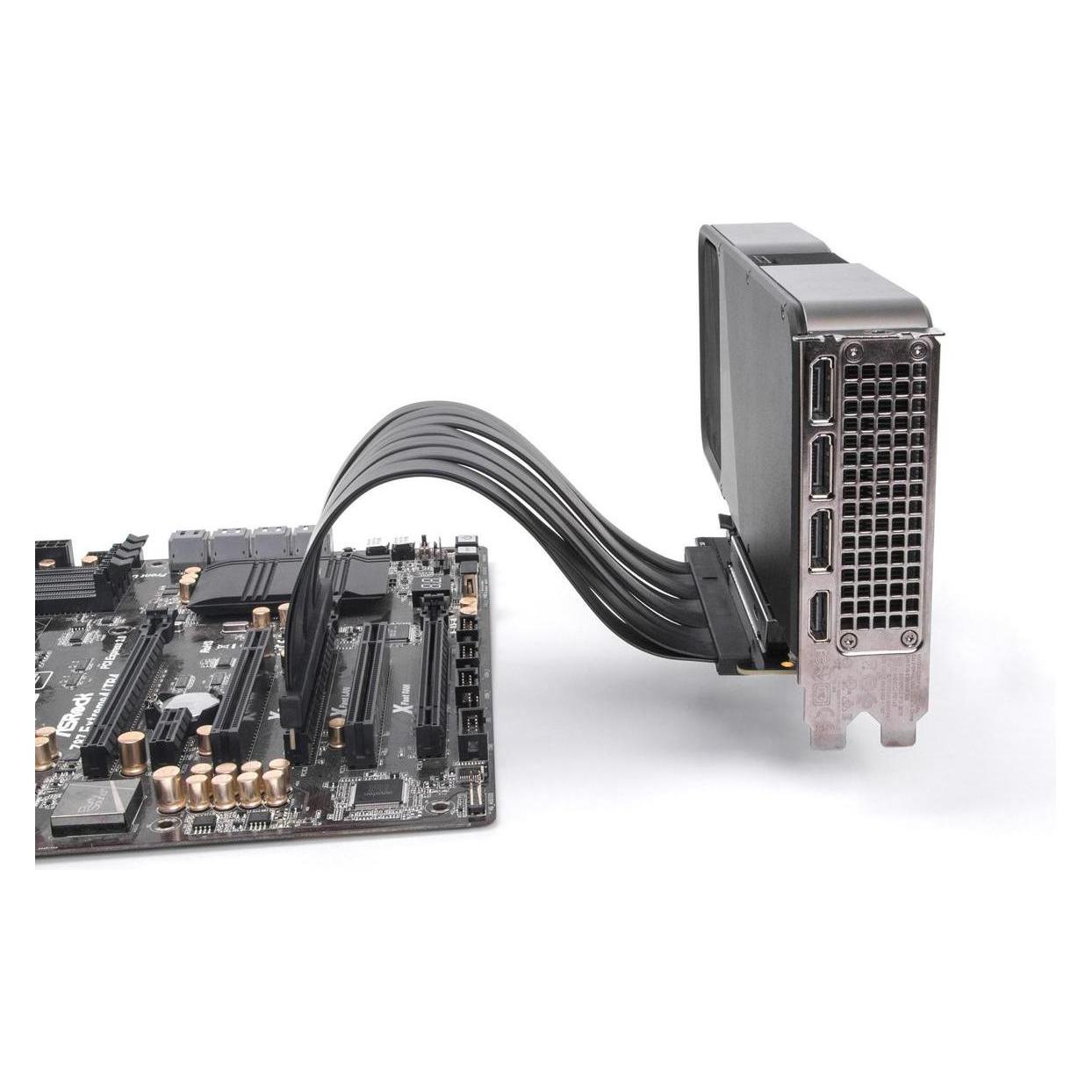 Delock Riser Karte PCI Express 5.0 x16 Stecker zu x16 Slot mit Kabel 30 cm (81593)