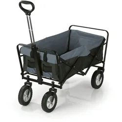 EASYmaxx Bollerwagen - faltbar - schwarz/grau