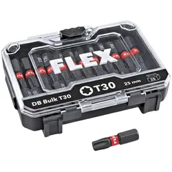 Flex Bitset Bit Bohrschrauber Schrauber Set DB Bulk T30 Torx 25 Stück 530492