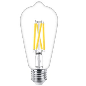 Philips LED-Lampe Filament, E27, 5,9W ersetzt 60W, Edison, warmweiß