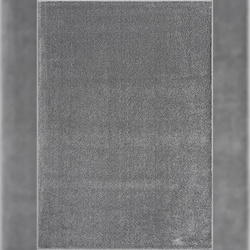 Runder Hotelzimmer Teppich BORMIDA Uni Polypropylen Gästezimmer 17mm weich Büroteppich 120x120 cm Anthrazit | Kadima Design