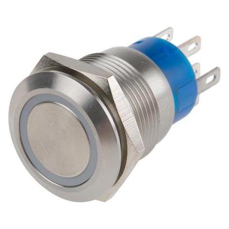 RS PRO 19mm,stainless,DPDT,Latch,White,12V (1115789)