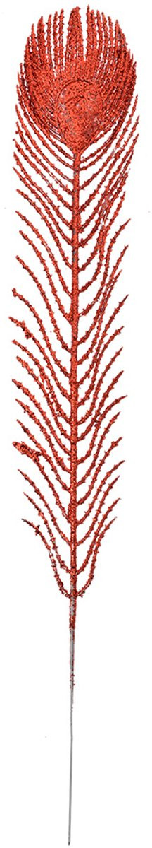 Clayre & Eef Decoratie Veer Rood Kunststof 7 x 42 cm
