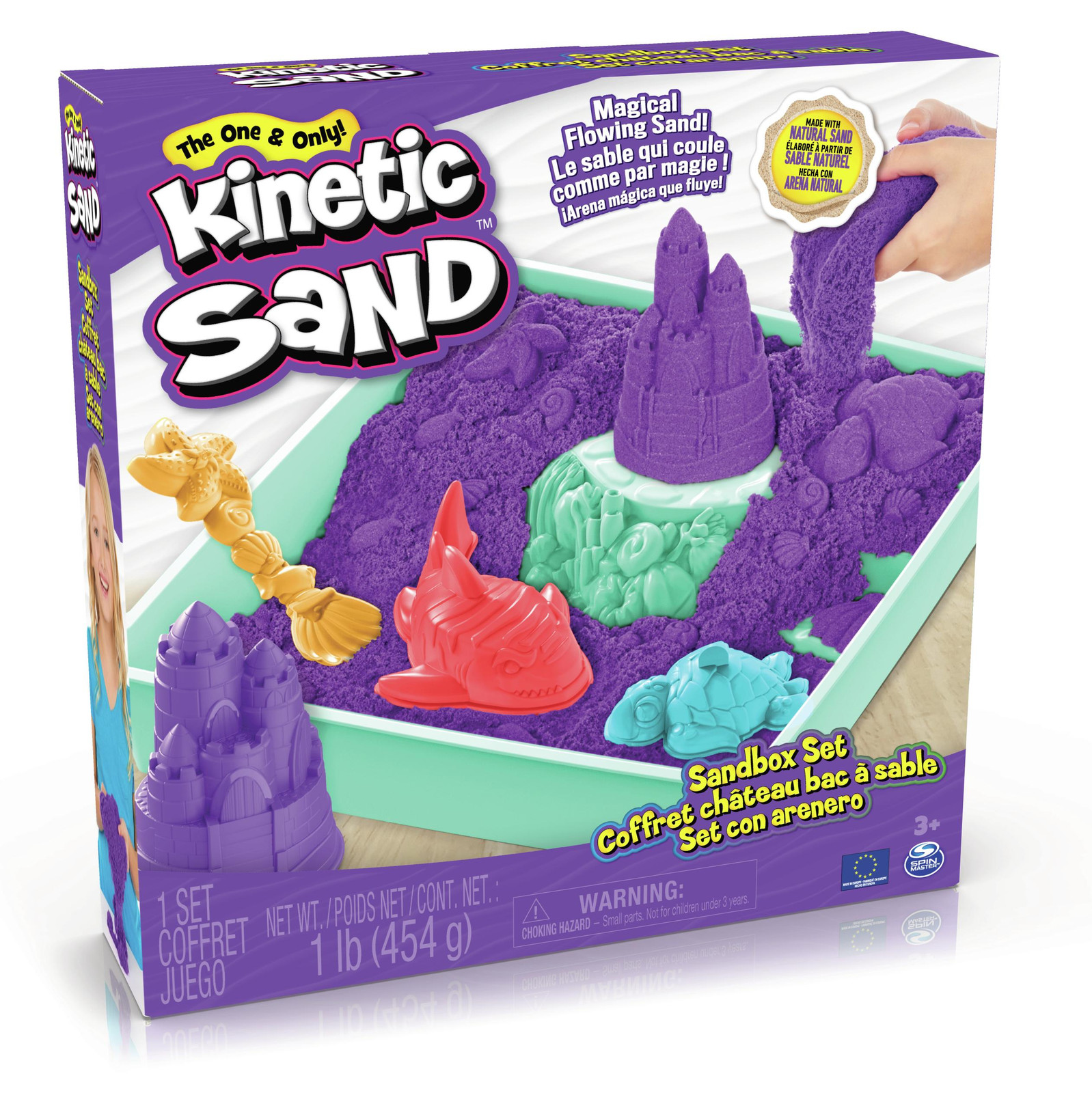 Spin Master Kinetic Sand Zandbakset - Paars (454 gram)