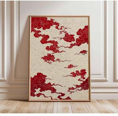 Inspire Essentials Japanese Crane Wall Art Vintage Ukiyoe Canvas Poster Oriental Home Decor 6