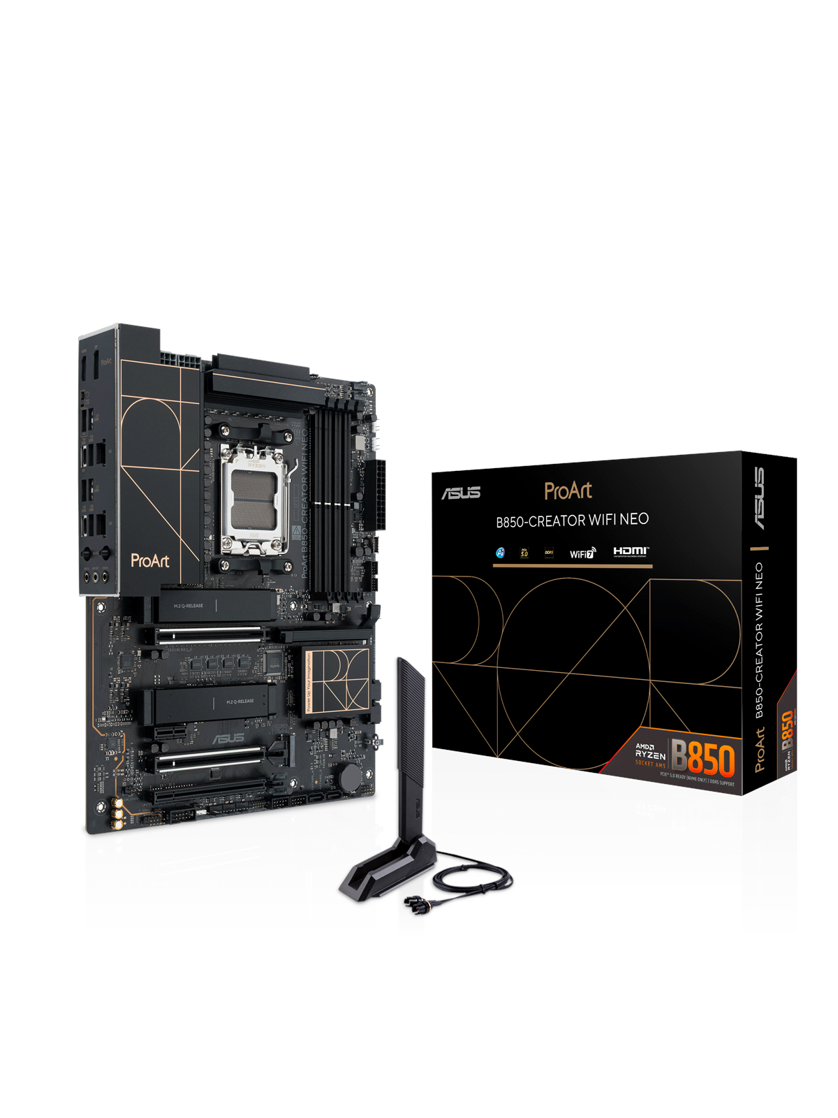 ASUS ProArt B850-CREATOR WIFI NEO Mainboard - AMD B850 - AMD AM5 - DDR5 RAM - ATX