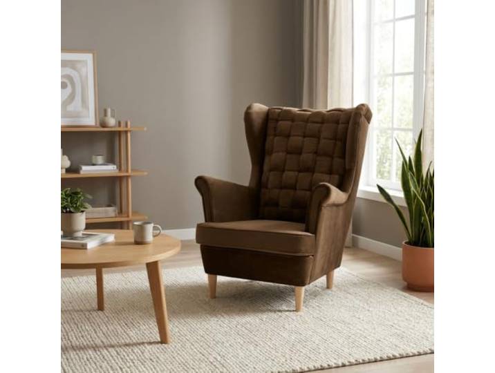 Family Meble Ohrensessel Carol Royal – skandinavischer Sessel – Variante Carol Aura 104