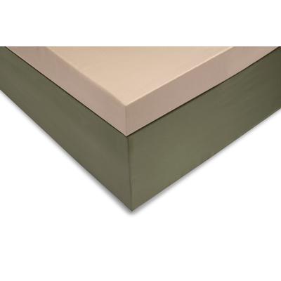 Spannbettlaken ZO HOME "Satinado", forest, sand, B:180cm L:200cm, Mako-Satin, Obermaterial: 100% Baumwolle, Bettlaken, Spannbettlaken, Laken aus 100% Baumwolle, hochwertiges Mako-Satin, Betttuch ab 90x200