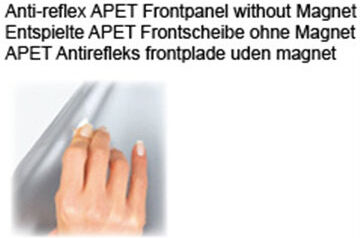 No-Name Antirefleks Frontplade A4 U/magnet