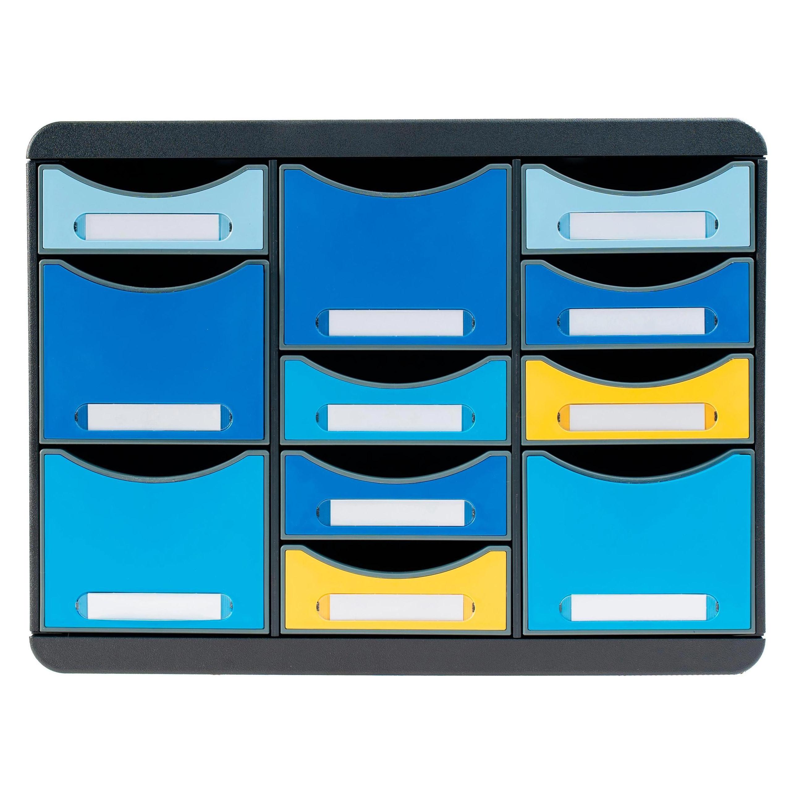 Exacompta Schubladenelement Multi Bee Blue (A4, C4, Folio- und Letter-Size-Format, Kleinut) (3137202D)