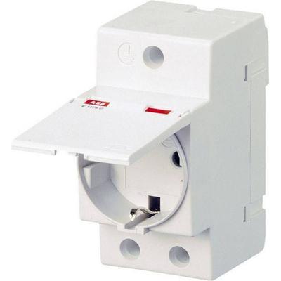 ABB Hutschienen-Steckdose mit Klappdeckel M1175C Grau