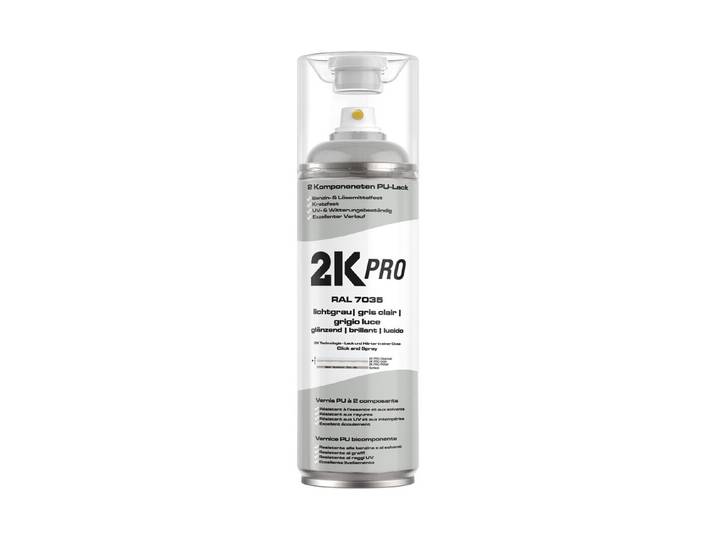 2K Pro Farbsprühdose 400ml Ral7035 Lichtgrau