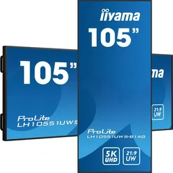 iiyama LH10551UWS-B1AG Signage-Display Digital Signage Flachbildschirm 2,67 m (105") LED 500 cd/m2 UltraWide 5K HD Schwarz 24/7