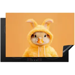 HERDABDECKPLATTE Osterhase - Kostüm - Ente Glaskeramikkochfeldabdeckung 80x52 cm