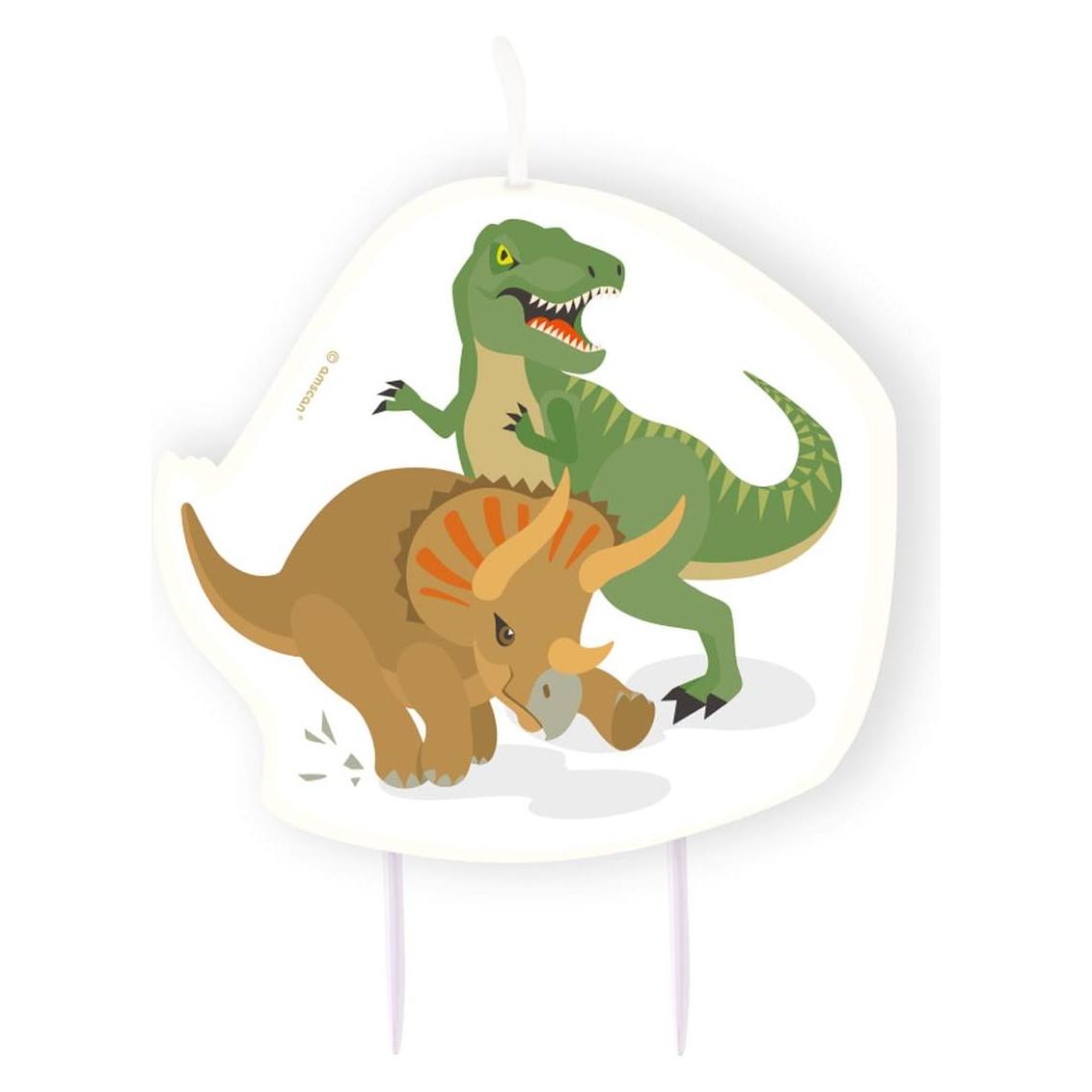 Amscan Kerze DinoT Rex und Triceratops (1 Stk.) (9903981)