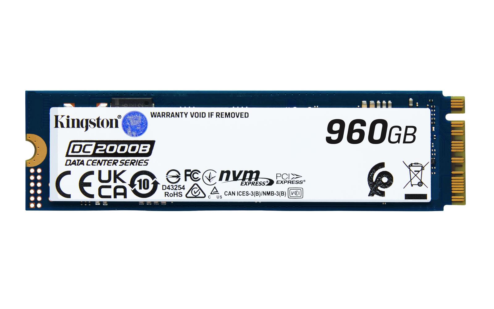 Kingston DC2000B PCIe 4.0 NVMe M.2 SSD - 960GB SEDC2000BM8/960G