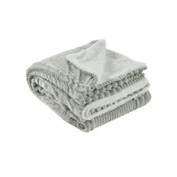 como Flanelldecke  Emilia ¦ grau ¦ Synthetik ¦ Maße (cm): B: 150