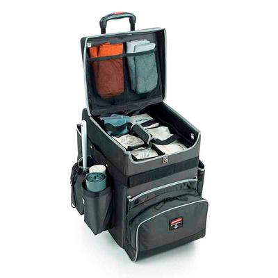 Rubbermaid Quick Cart M | Kompakter robuster wendiger Reinigungstrolley | HxBxT 53,3x36x3x42cm | Anthrazit von PROREGAL