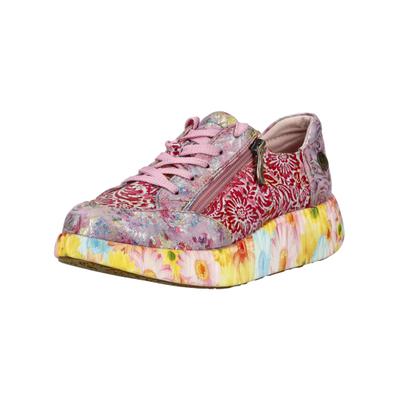 Sneaker LAURA VITA "LAURA VITA Sneaker Leder/Textil", Damen, Gr. 37, Leder, bunt (pink), Leder, Textil, Schuhe Sneaker