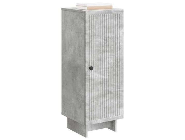 KTHLBRH Anrichte grau Beton 33 x 34,5 x 90 cm Ingenieurholz 1 Tür, 2 Einlegeböden, Griffe aus Metall, Vintage-Stil, Tür 90 Grad