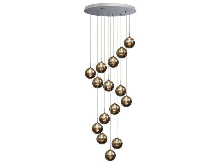 Nettlife Pendelleuchte Energie 15-flammig 41/41/320 cm, Grau, Glas, G9, 41x320x41 cm, Lampen & Leuchten, Innenbeleuchtung, Hängeleuchten, Pendelleuchten