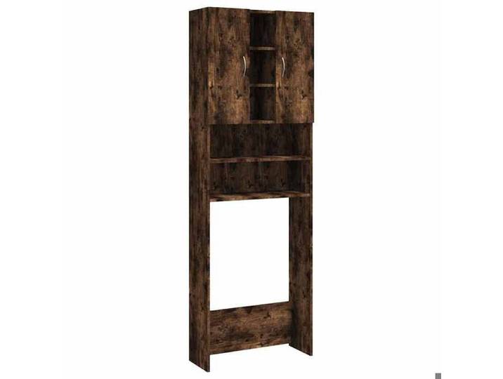 FAF-NEUF* Armoire de stockage Meuble pour machine à laver - Chêne marron - 64x25 5x190 cm Juin583469