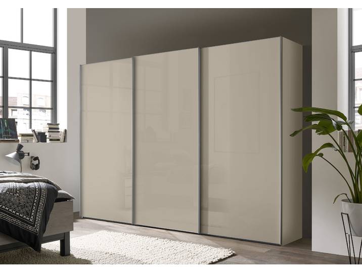 Schwebetürenschrank STAUD Select , sandglas, B:298cm H:222cm T:68cm, Holzwerkstoff, Schränke, Schwebetürenschrank, Türen mit Soft-Close-Funktion