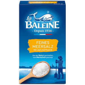 La-Baleine Salz Jodsalz, in der Schachtel, feines Meersalz aus Südfrankreich, mit Flourid, 500 g