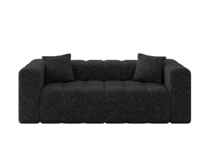 ALTDECOR Sofa Couchsofa DONY-2 232x90x71 - Schwarz Corner Sofa Bett Eckcouch Couch Wohnlandschaft Cauchsofa