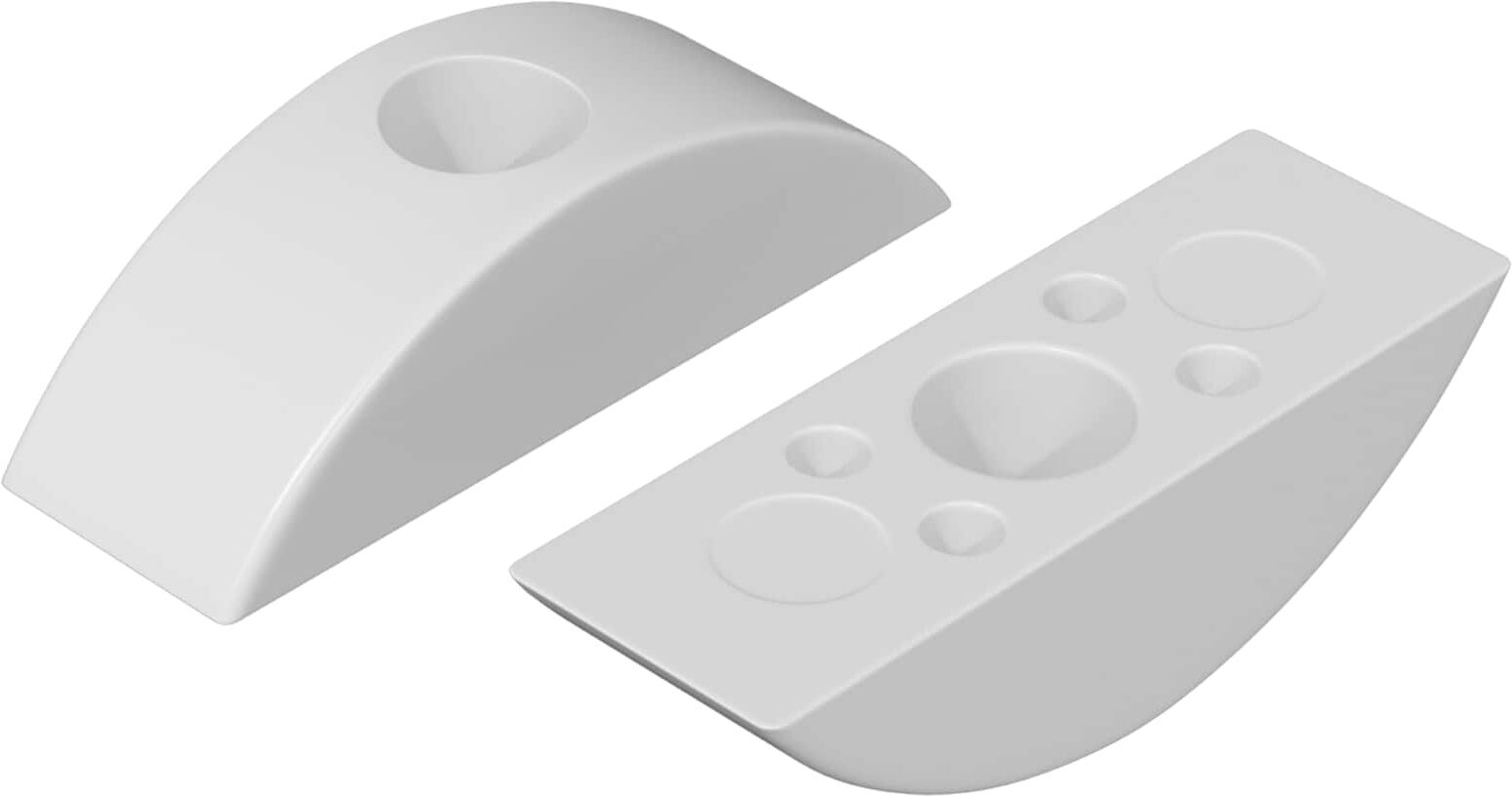 vidaXL Half-moon Washer 2 pièces Blanc M6 Polypropylène