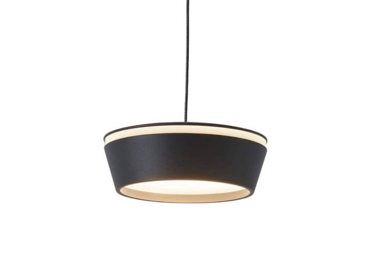 Suspension en métal et aluminium noir 12 cm