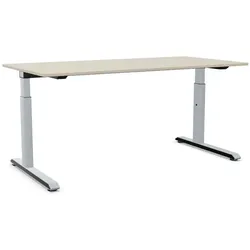 🔥Sonderangebot - Der schnellste Motortisch der Welt - Sedus temptation speed Schreibtisch höhenverstellbar - Kieselgrau (K78) / Weißaluminium (119) / 180 * 80 cm (31805)