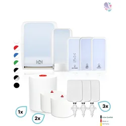 HYGIENE-KOMPLETT-Set SENSOR: Handtuch-, Schaumseifen-, Desinfektions-, Toilettenpapierspender & Sitzreiniger inkl. Füllmittel