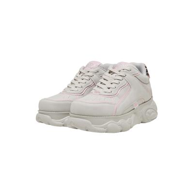 Sneaker BUFFALO "Buffalo CLD ECHO", Damen, Gr. 37, weiß (grau, rose), Polyurethan, Schuhe Sneaker