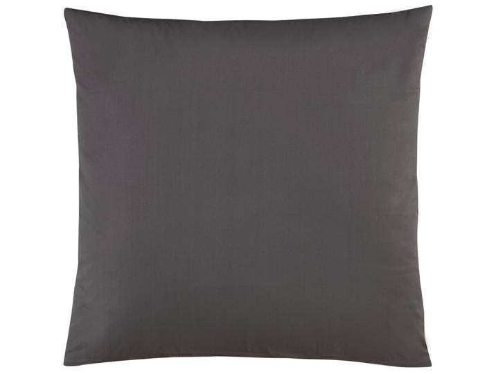 Kissenbezug Mia anthrazit Einfarbig Baumwolle B 65 T 65 cm - Kissenbezug