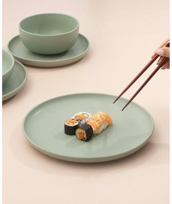 JoyJolt Mesa 18-Piece Stoneware Dinnerware Set
