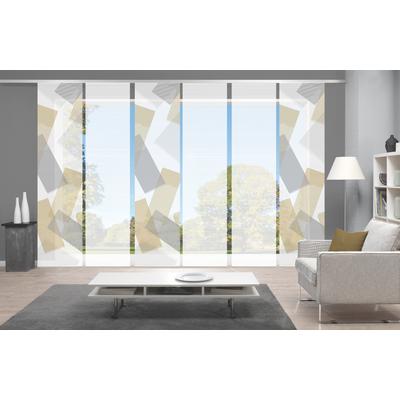 Schiebegardine VISION "NAYAH" Gr. 1, gold (goldfarben), B:60cm H:260cm, Polyester, Gardinen, SET,SCHIEBEVORHANG,BAMBUS,DIGITALDRUCK