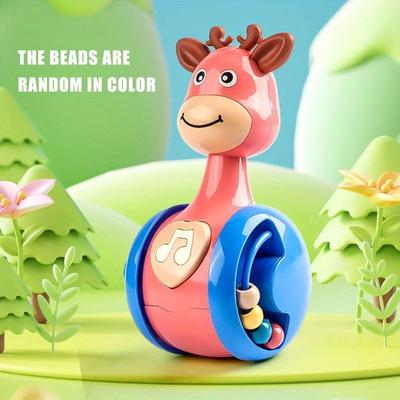 Inspired Living Baby Wobble Toy Roly Poly Tumbler Early Learning Balance Toy For Infants pink